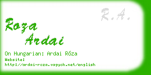 roza ardai business card