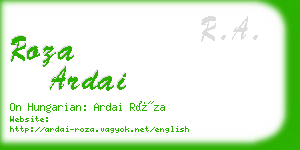 roza ardai business card